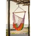Mayan Legacy Extra Large Outdoor Cotton Mexican Hammock Chair in Rainbow Colour - Home & Garden > Hammocks