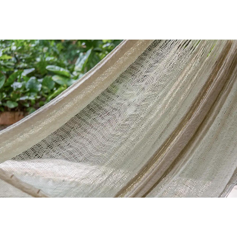 Mayan Legacy Jumbo Size Super Nylon Mexican Hammock in Cream Colour - Home & Garden > Hammocks