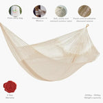 Mayan Legacy Jumbo Size Super Nylon Mexican Hammock in Cream Colour - Home & Garden > Hammocks