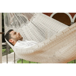 Mayan Legacy Queen Size Outdoor Cotton Mexican Hammock in Marble Colour - Home & Garden > Hammocks