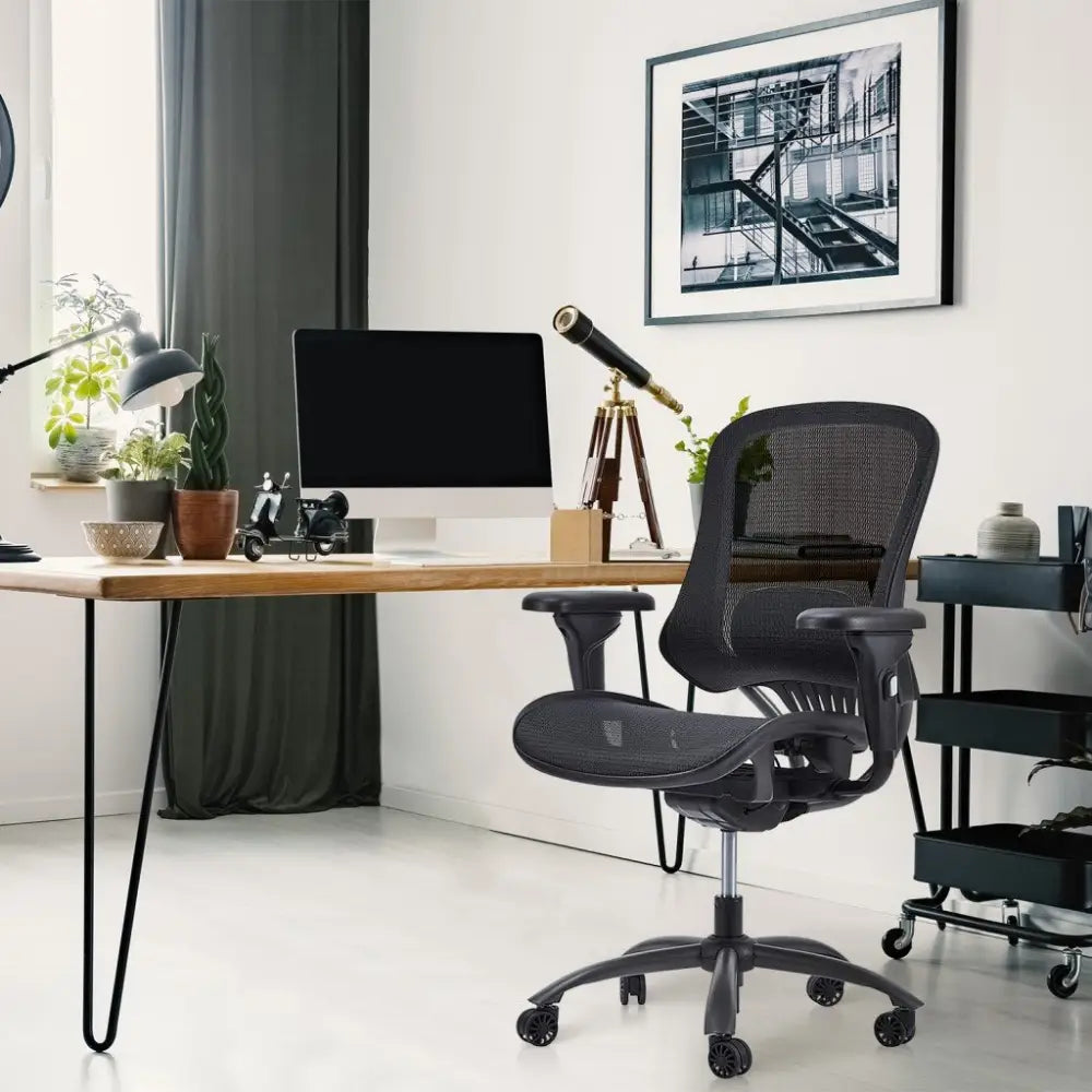 Mech Ergonomic Mesh Executive Chair with 2D Armrest - Furniture > Office