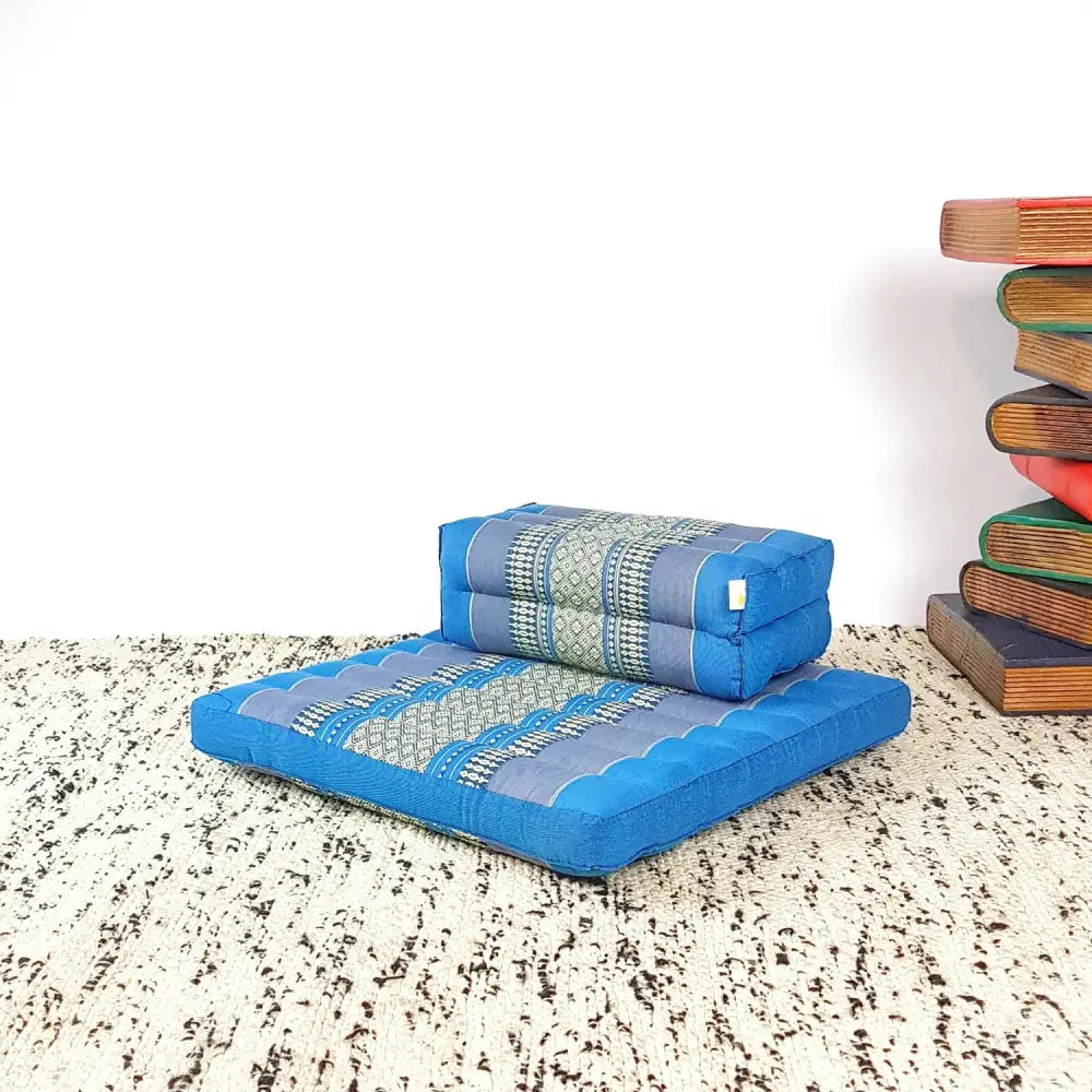 Meditation Cushion + Seating Block Set Blue - Home & Garden > Decor