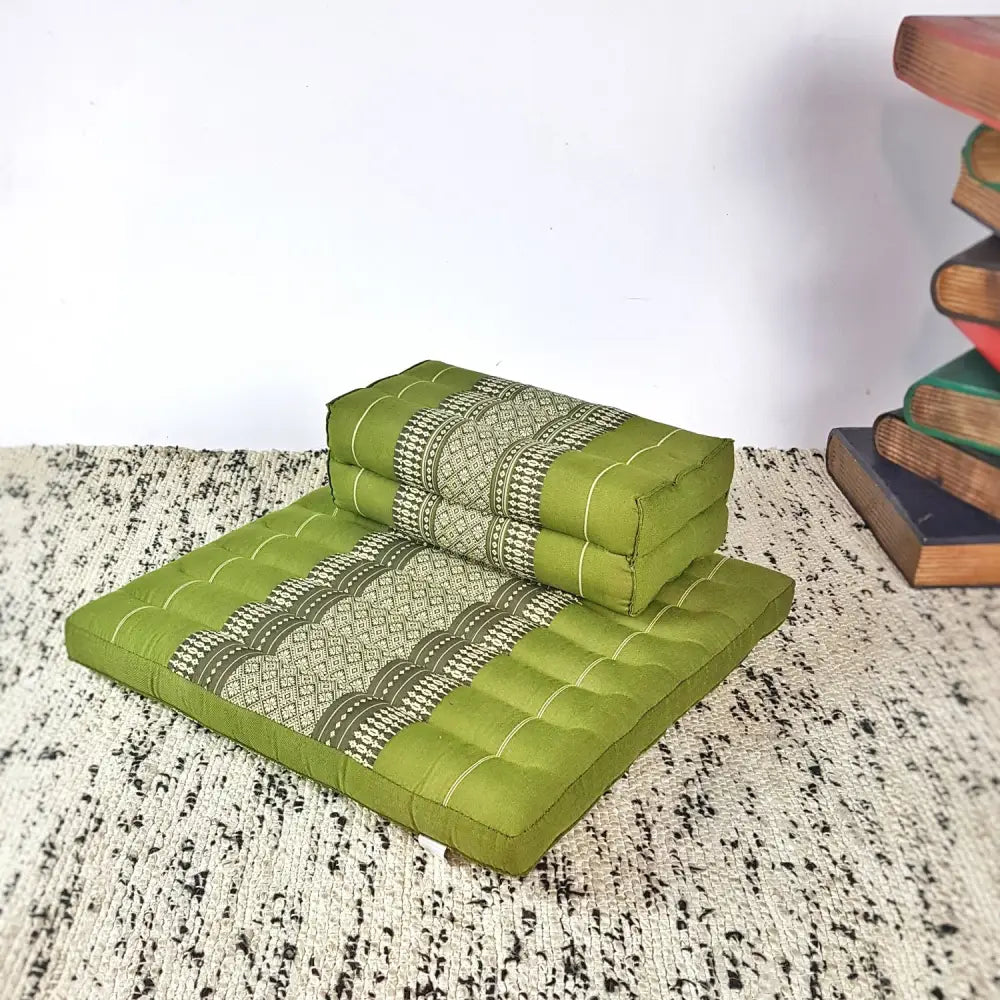 Meditation Cushion + Seating Block Set Green - Home & Garden > Decor