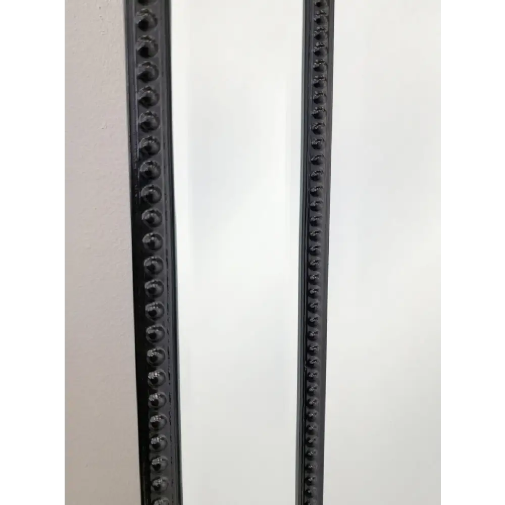 Medium Black Beaded Framed Mirror - 70cm x 170cm - Home & Garden > Decor