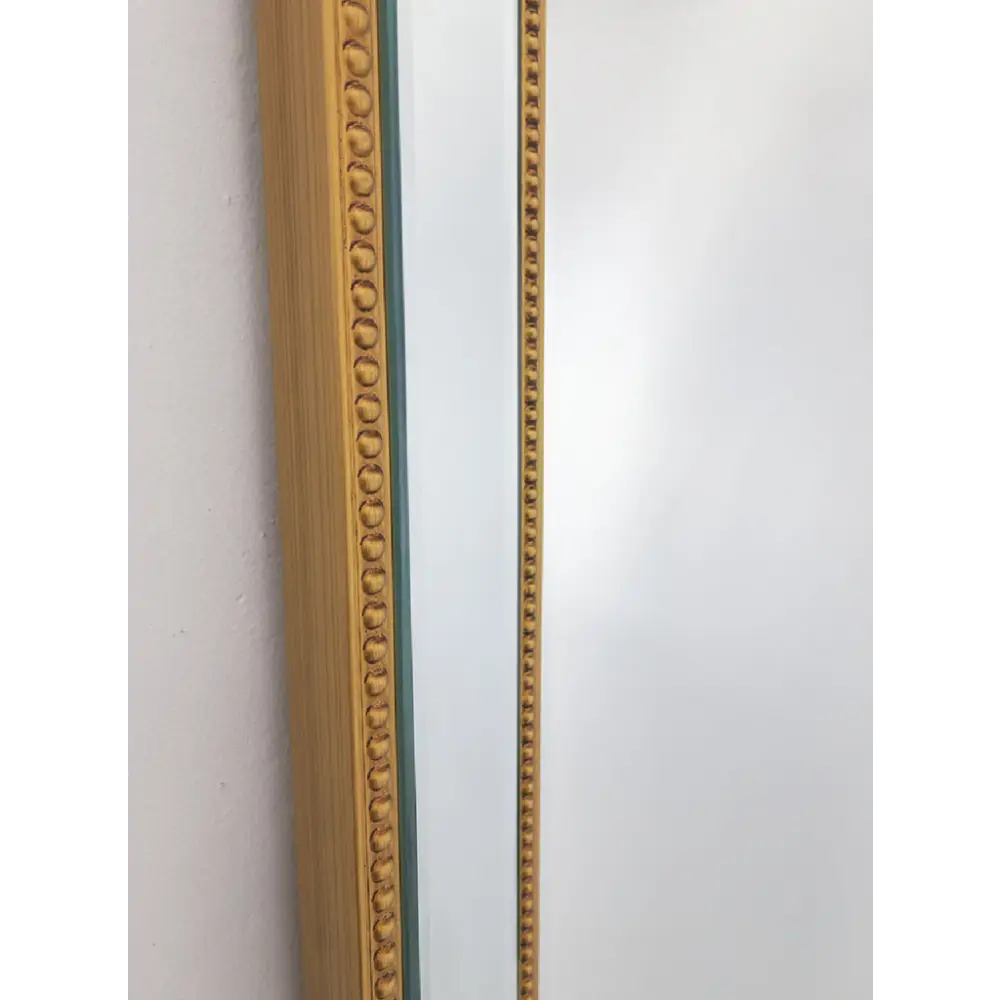 Medium Gold Beaded Framed Mirror - 70cm x 170cm - Home & Garden > Decor
