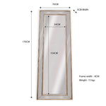 Medium Gold Beaded Framed Mirror - 70cm x 170cm - Home & Garden > Decor