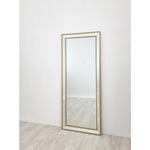 Medium Gold Beaded Framed Mirror - 70cm x 170cm - Home & Garden > Decor