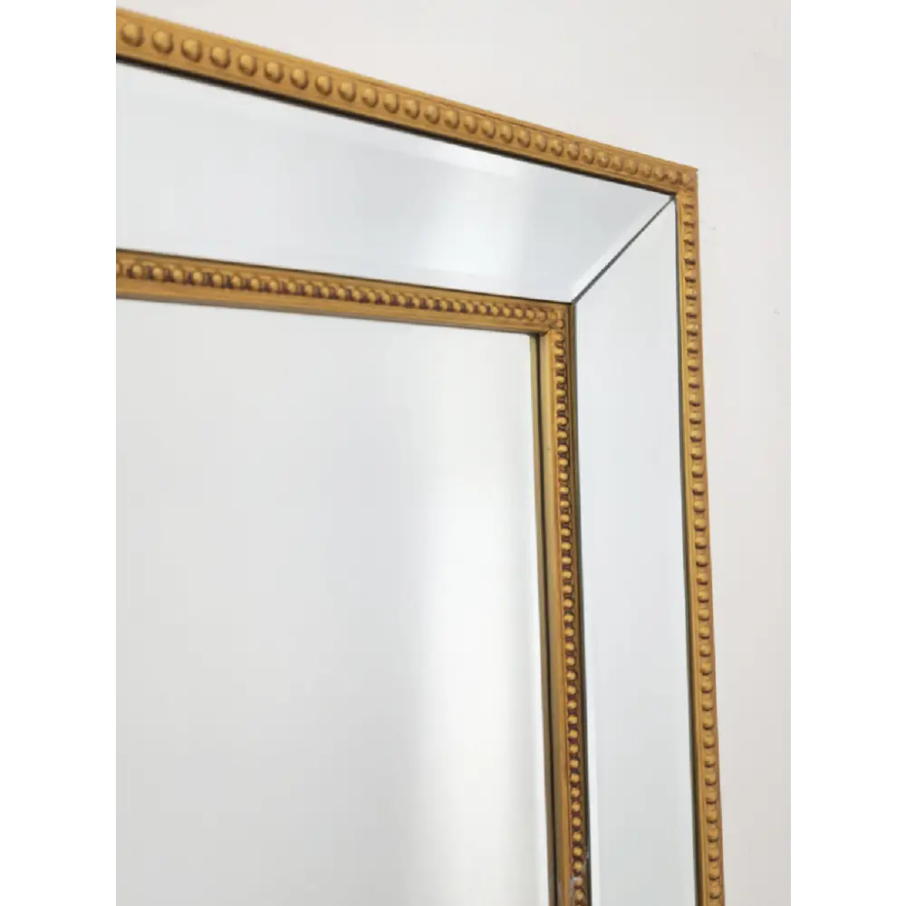 Medium Gold Beaded Framed Mirror - 70cm x 170cm - Home & Garden > Decor