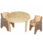Medium round table and 2 toddler chairs - Baby & Kids > Kid’s Furniture