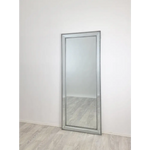 Medium Silver Beaded Framed Mirror - 70cm x 170cm - Home & Garden > Decor