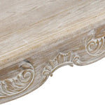 Medium Size Oak Wood White Washed Finish Arm Chair Dining Table Set - Furniture > Dining