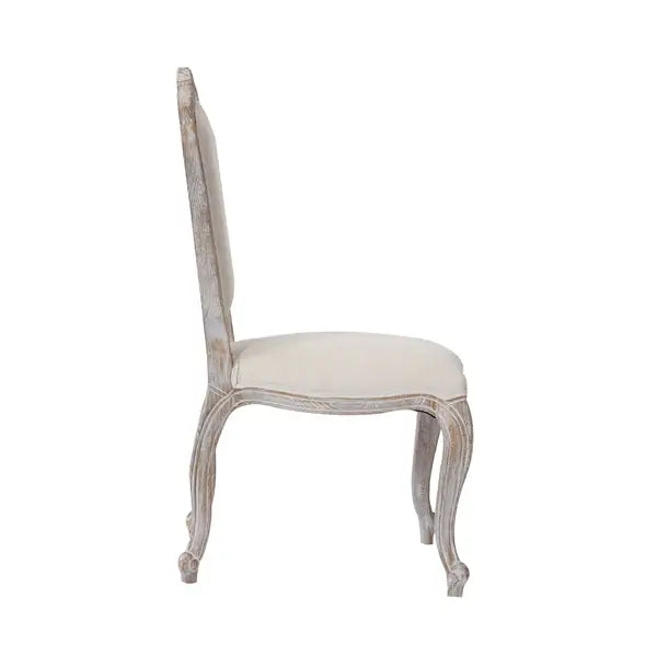Medium Size Oak Wood White Washed Finish Dining Table Set - Furniture > Dining