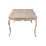 Medium Size Oak Wood White Washed Finish Dining Table Set - Furniture > Dining
