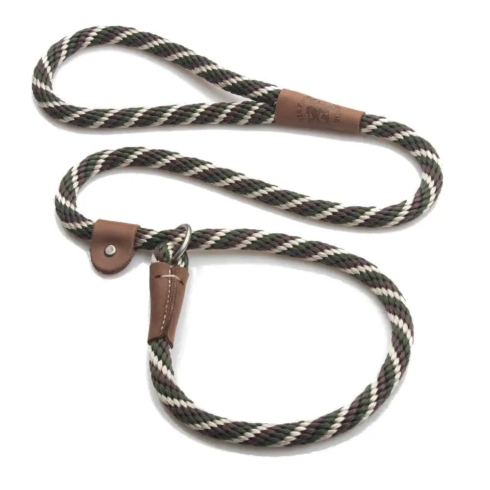 Mendota British Style Slip Leash - Length 1/2in x 4ft(13mm x 1.2m) - Twist - Woodlands - Pet Care > Dog Supplies > Dog