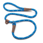 Mendota British Style Slip Leash - Length 1/2in x 4ft(13mm x 1.2m) - Night Viz - Midnight Blue - Pet Care > Dog