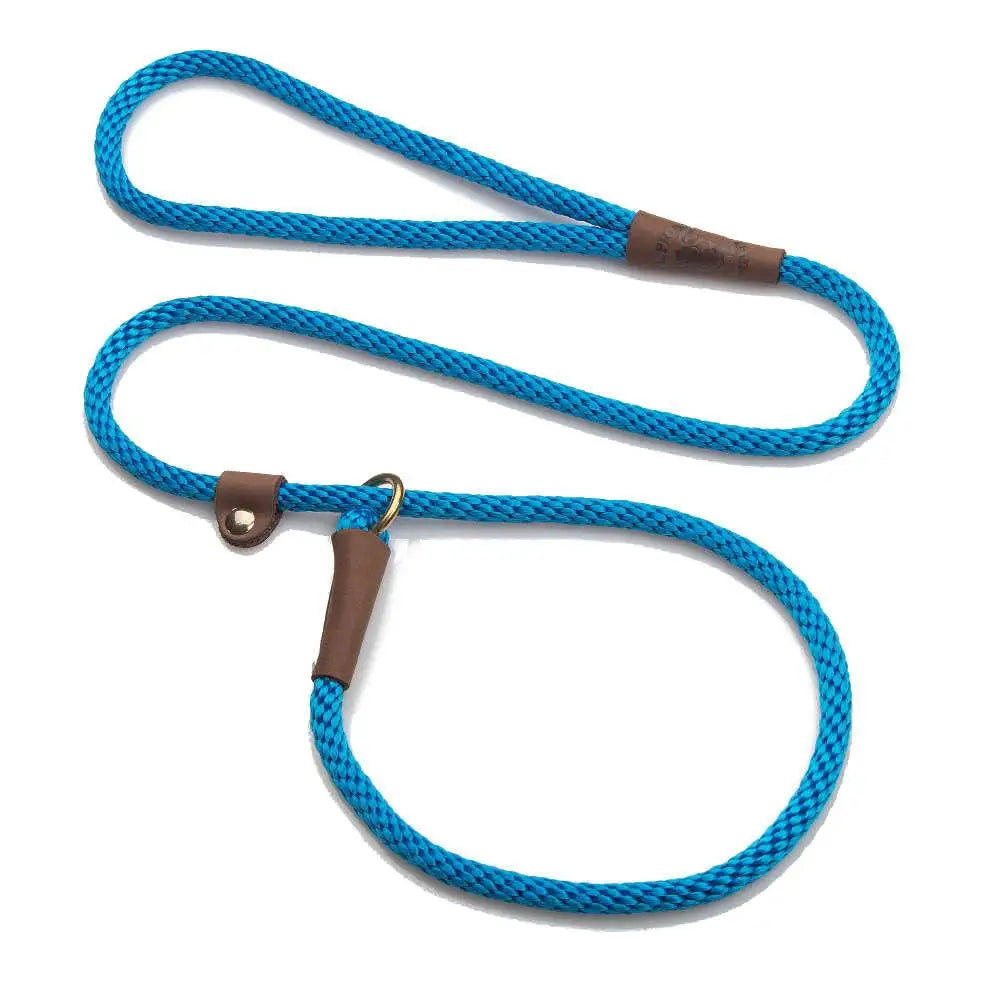 Mendota British Style Slip Leash - Length 1/2in x 4ft(13mm x 1.2m) - Blue - Pet Care > Dog Supplies > Dog Collars Leads