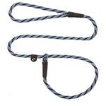 Mendota British Style Slip Leash - Length 3/8in x 4ft(10mm x 1.2m) - Twist Arctic Blue - Pet Care > Dog Supplies > Dog