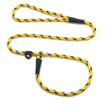 Mendota British Style Slip Leash - Length 3/8in x 6ft(10mm x 1.8m) - Black Ice - Yellow - Pet Care > Dog Supplies > Dog
