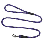 Mendota Clip Leash Large - lengths 1/2in x 6ft(13mm x1.8m) Made in the USA - Black Ice - Purple - Pet Care > Dog