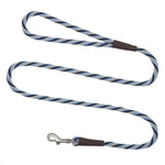 Mendota Clip Leash Large - lengths 1/2in x 6ft(13mm x1.8m) Made in the USA - Twist Arctic Blue - Pet Care > Dog