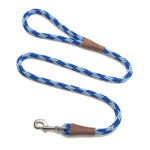 Mendota Clip Leash Small - lengths 3/8in x 4ft(10mm x1.2m) Made in the USA - Diamond - Sapphire - Pet Care > Dog