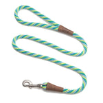 Mendota Clip Leash Small - lengths 3/8in x 4ft(10mm x1.2m) Made in the USA - Twist - Seafoam - Pet Care > Dog Supplies