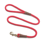 Mendota Clip Leash Small - lengths 3/8in x 4ft(10mm x1.2m) Made in the USA - Red - Pet Care > Dog Supplies > Dog