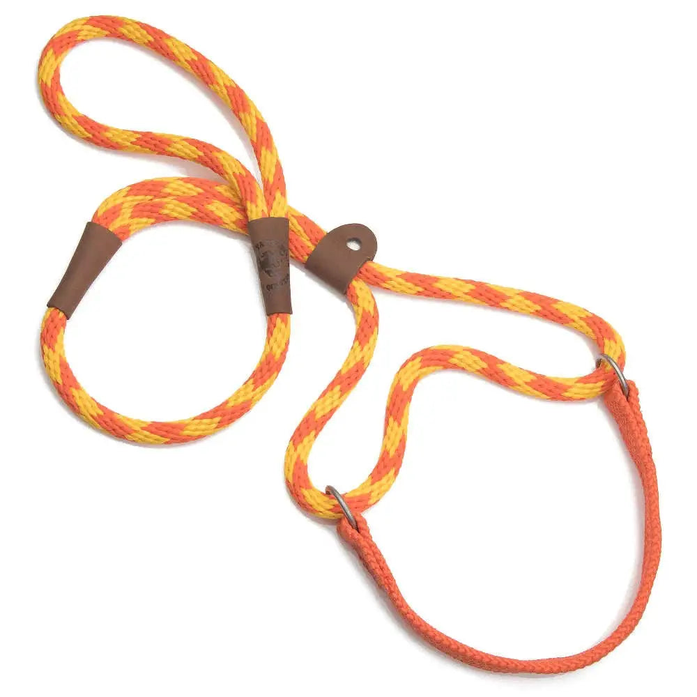 MENDOTA DOG WALKER - MARTINGALE LEASH - Made in the USA Length 3/8in x 6ft(10mm x 1.8m) - Diamond - Amber - Pet Care >