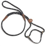 MENDOTA DOG WALKER - MARTINGALE LEASH - Made in the USA Length 3/8in x 6ft(10mm x 1.8m) - Salt and Pepper - Pet Care >