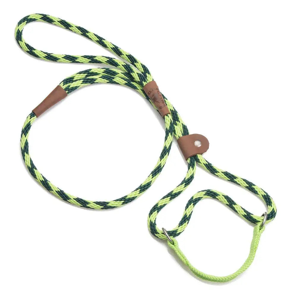 MENDOTA DOG WALKER - MARTINGALE LEASH - Made in the USA Length 3/8in x 6ft(10mm x 1.8m) - Diamond - Jade - Pet Care >
