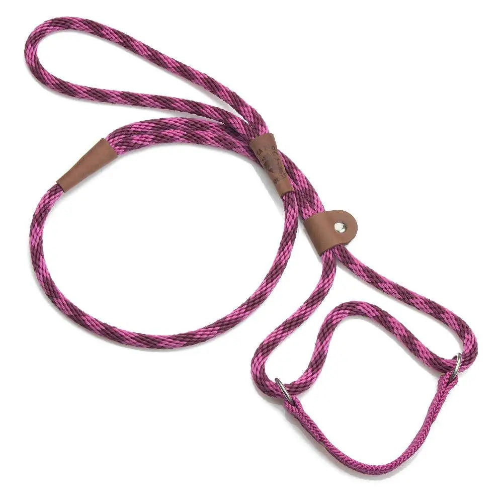 MENDOTA DOG WALKER - MARTINGALE LEASH - Made in the USA Length 3/8in x 6ft(10mm x 1.8m) - Diamond - Ruby - Pet Care >