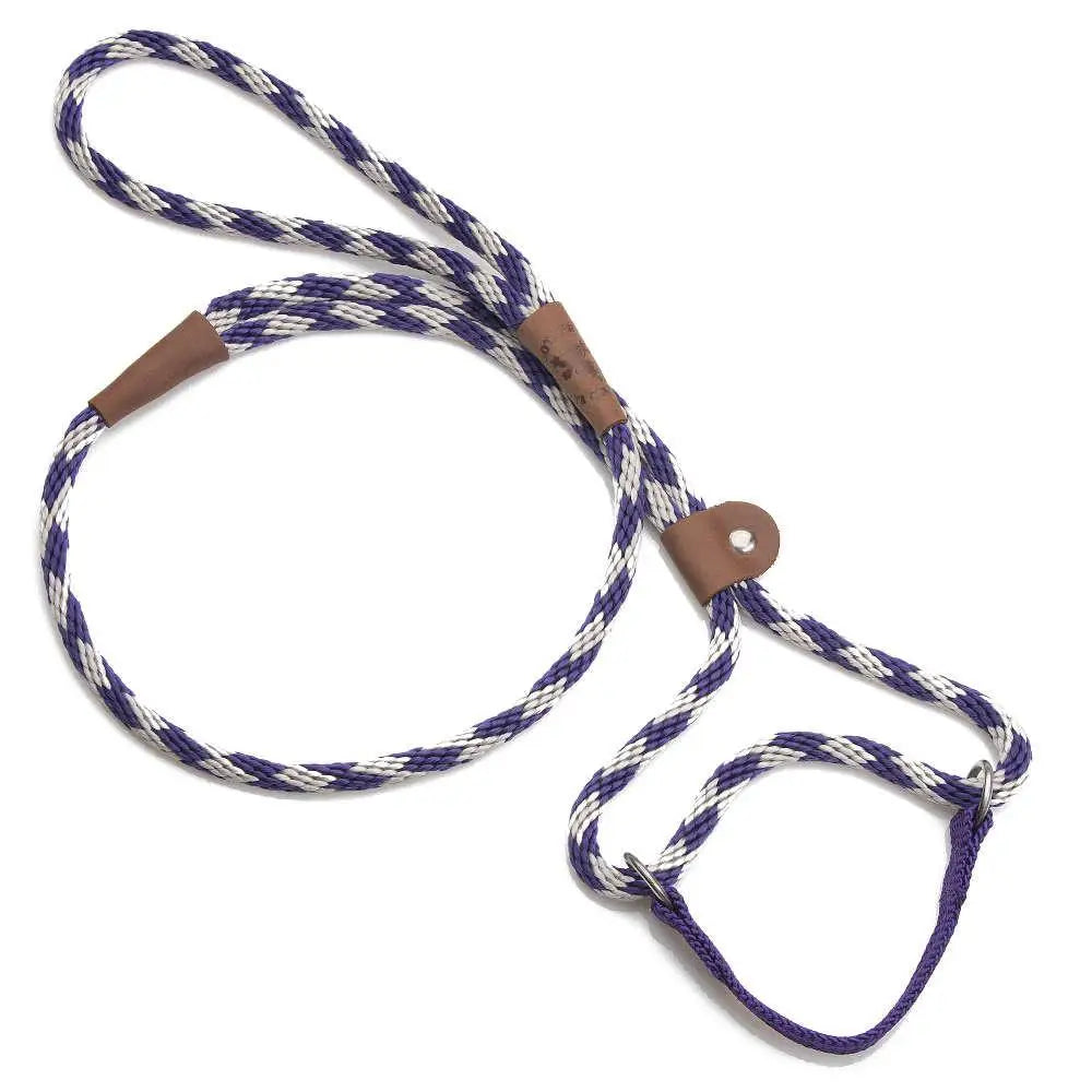 MENDOTA DOG WALKER - MARTINGALE LEASH - Made in the USA Length 3/8in x 6ft(10mm x 1.8m) - Diamond - Amethyst - Pet Care