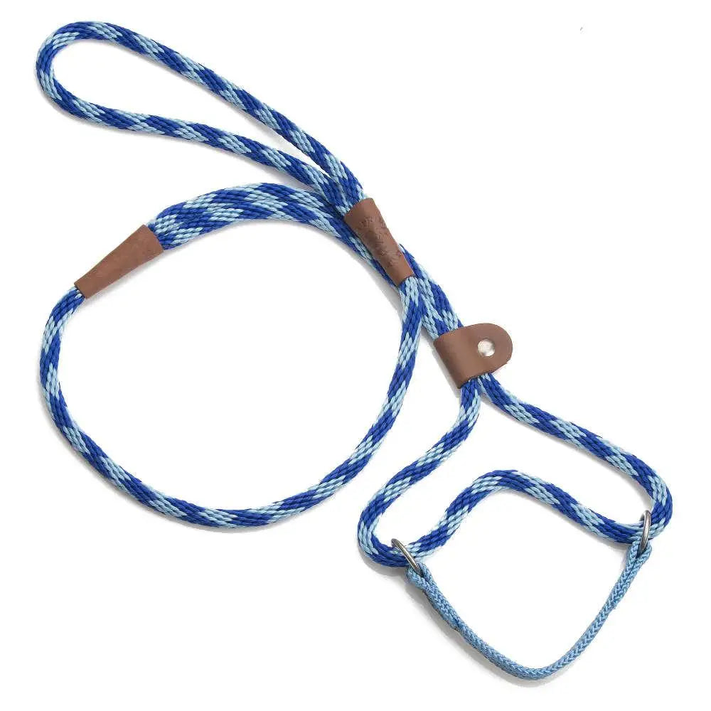 MENDOTA DOG WALKER - MARTINGALE LEASH - Made in the USA Length 3/8in x 6ft(10mm x 1.8m) - Diamond - Sapphire - Pet Care