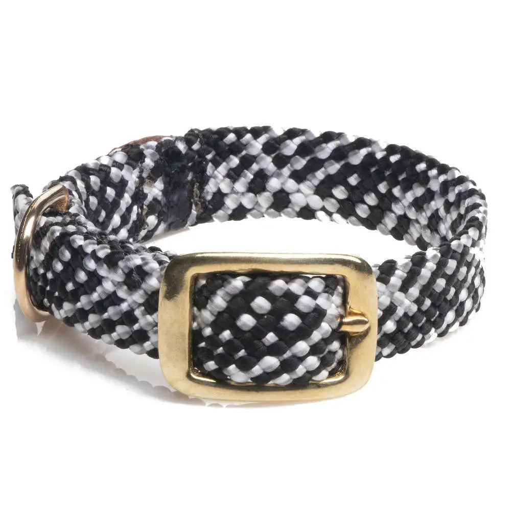 Mendota Doublebraided Junior Collar 12’’SALT&PEPPER - Pet Care > Dog Supplies > Dog Collars Leads & Harnesses