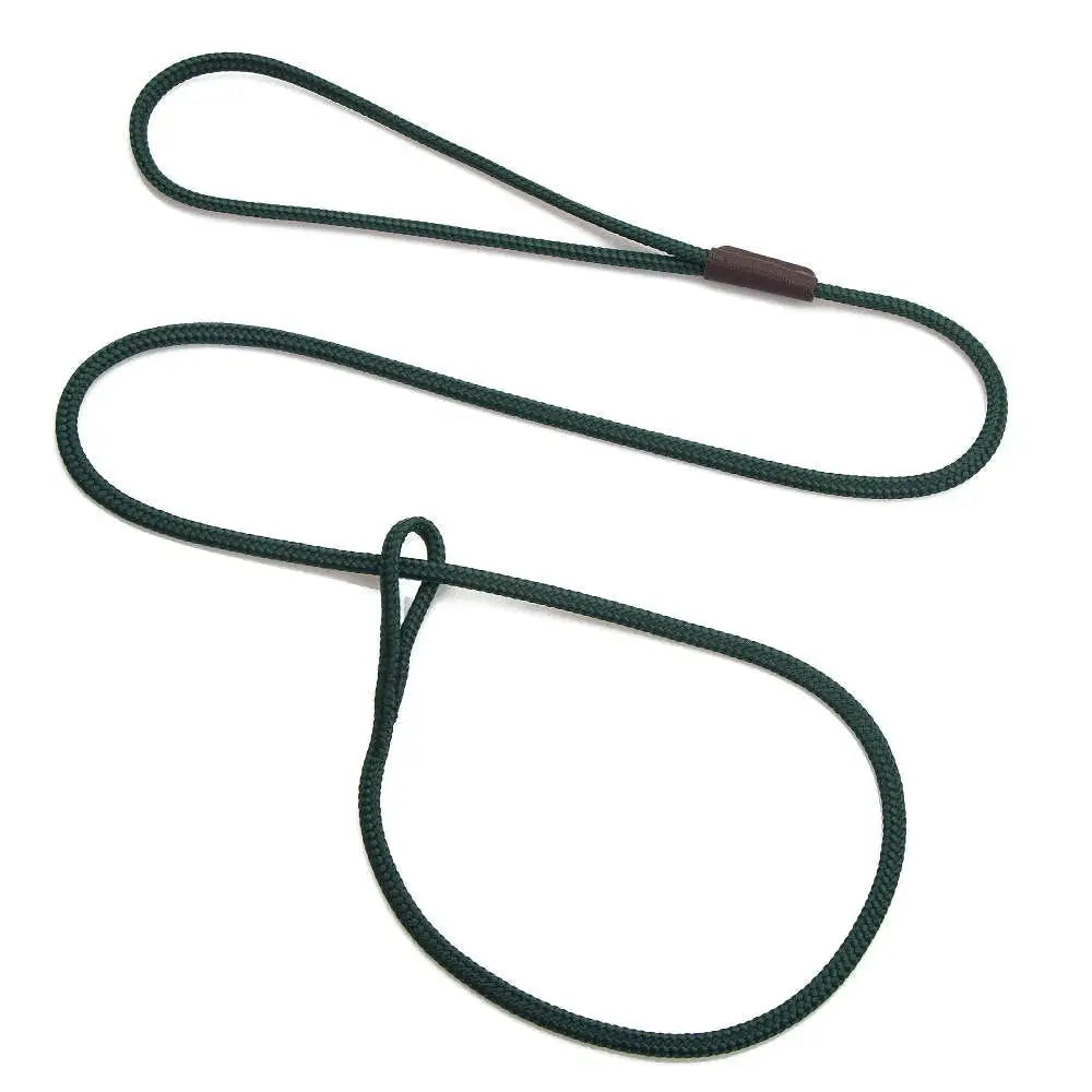 Mendota Show Loop Leash/Leash Lightweight HUNTER GREEN - Pet Care > Dog Supplies > Dog Collars Leads & Harnesses