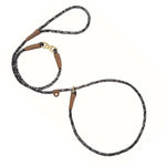 Mendota Swivel Slip Leash - Large- Made in the USA:13mm x 1.8m (1/2in x 6ft) - Salt and Pepper - Pet Care > Dog