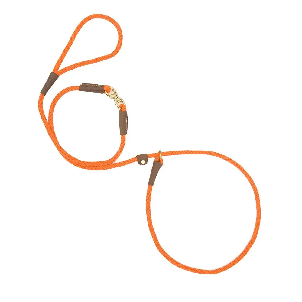 Mendota Swivel Slip Leash - Large- Made in the USA:13mm x 1.8m (1/2in x 6ft) - Orange - Pet Care > Dog Supplies > Dog