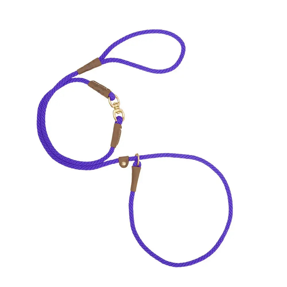 Mendota Swivel Slip Leash - Large- Made in the USA:13mm x 1.8m (1/2in x 6ft) - Purple - Pet Care > Dog Supplies > Dog