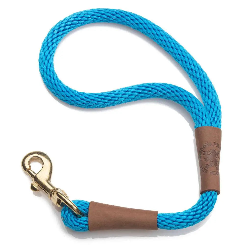 Mendota Traffic Clip Leash 1/2’’x16’’ (13mm x 40cm) BLUE - Pet Care > Dog Supplies > Dog Collars Leads & Harnesses