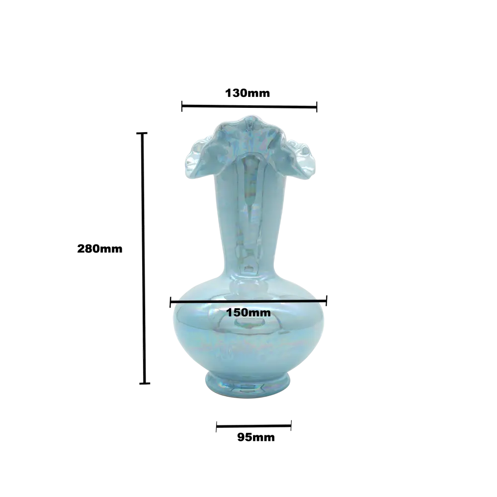 Mermaid Iridescent Ceramic Vase Blue - Home & Garden > Decor