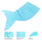 Mermaid Tail Blue Soft Blanket Throw - Home & Garden > Bedding