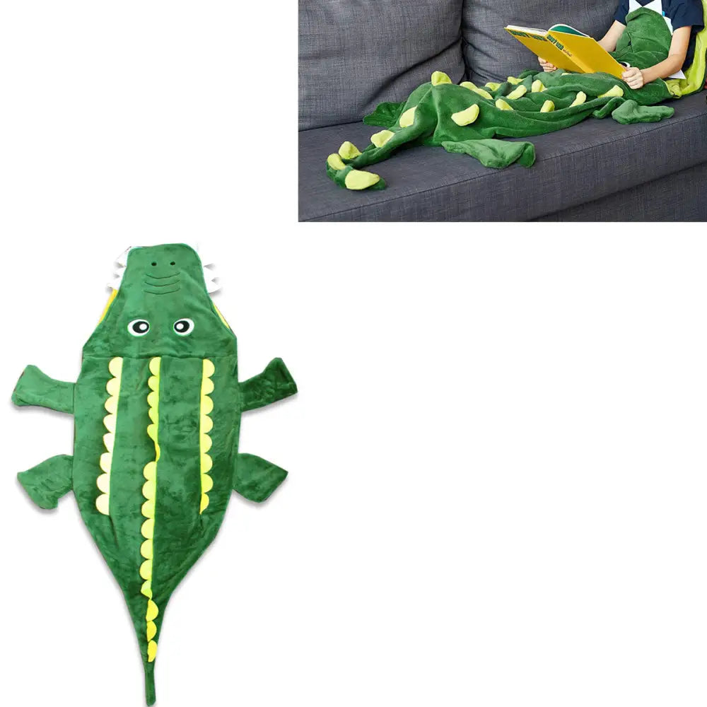 Mermaid Tail Crocodile Green Soft Blanket Throw - Home & Garden > Bedding