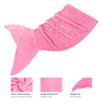 Mermaid Tail Pink Soft Blanket Throw - Home & Garden > Bedding