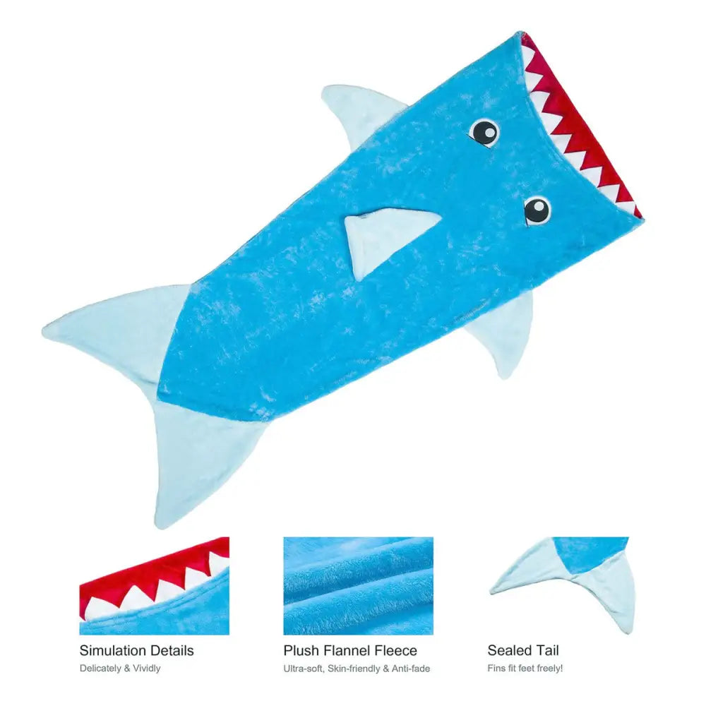 Mermaid Tail Shark Soft Blanket Throw - Home & Garden > Bedding
