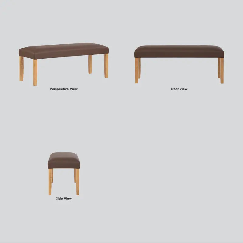 Mesi bench Ottoman - Cocoa - Furniture > Dining > Kitchen & Dining Chairs