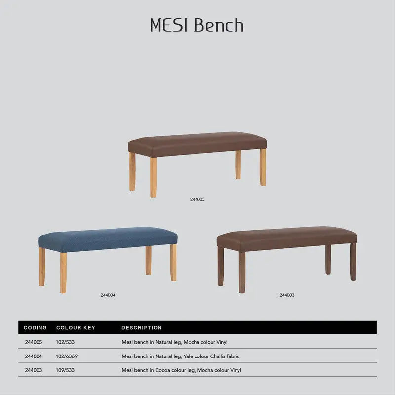 Mesi bench Ottoman - Natural - Furniture > Dining > Kitchen & Dining Chairs