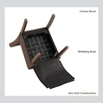 Mesi Dining Chair x2 - Cocoa Legs Mocha Colour Vinyl Upholstery - Furniture > Dining > Kitchen & Dining Chairs