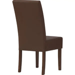 Mesi Dining Chair x2 - Cocoa Legs Mocha Colour Vinyl Upholstery - Furniture > Dining > Kitchen & Dining Chairs