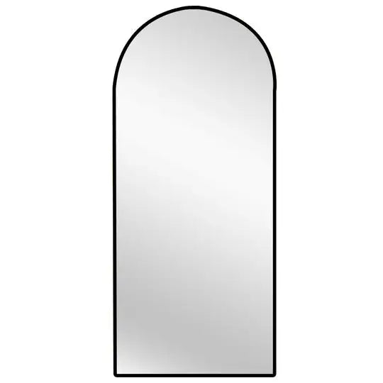 Metal Arch Mirror 80cm x 170cm - Black - Home & Garden > Decor