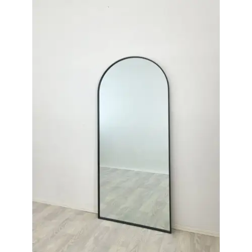 Metal Arch Mirror 80cm x 170cm - Black - Home & Garden > Decor